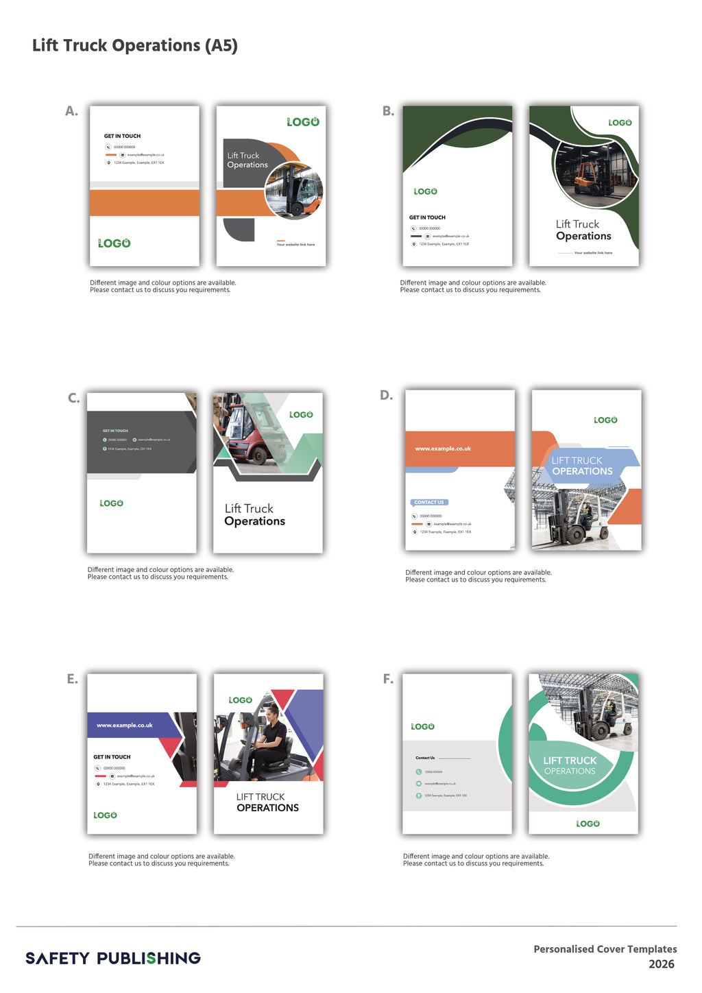 Lift Truck Operations Training Manual  - Personalised Cover