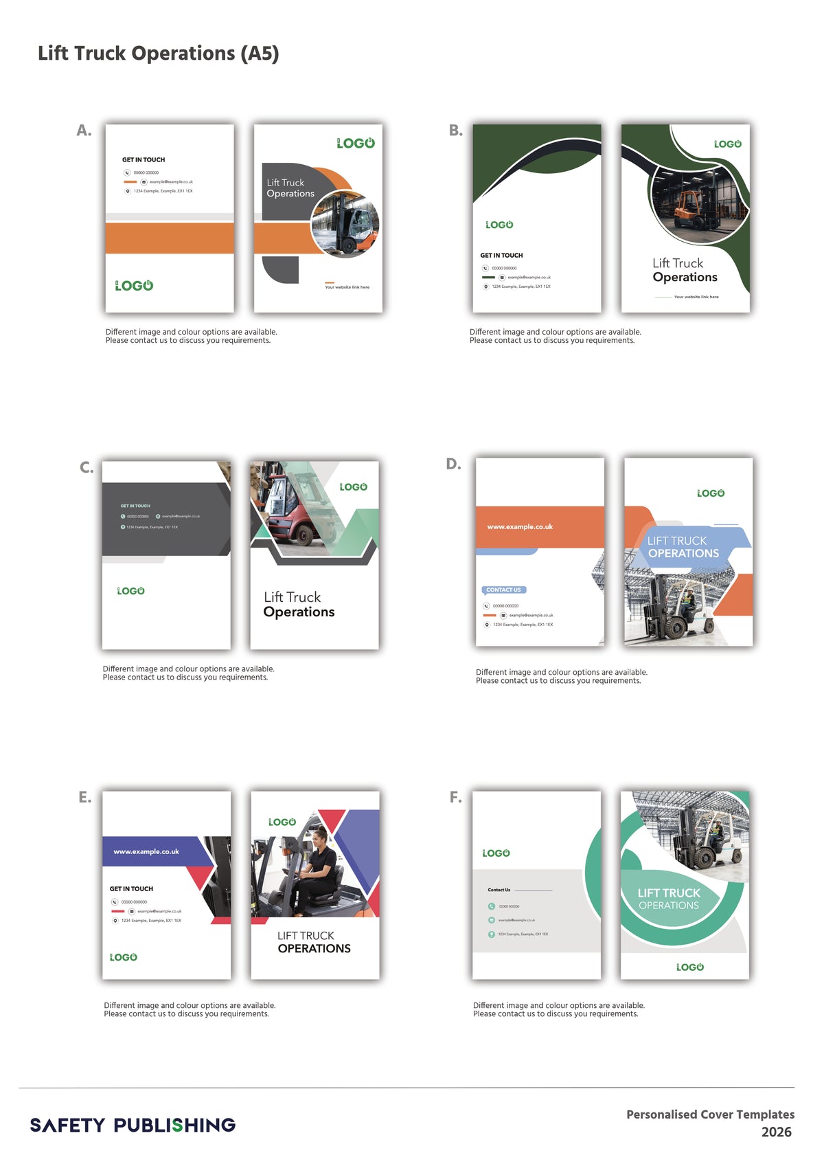Lift Truck Operations Training Manual  - Personalised Cover
